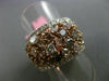 ESTATE EXTRA LARGE 5.04CT DIAMOND 18K WHITE & ROSE GOLD WEDDING ANNIVERSARY RING