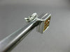 ESTATE LARGE 3.43CT AAA YELLOW SAPPHIRE 18KT WHITE GOLD SQUARE STUD EARRINGS