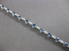 ESTATE 4.98CT DIAMOND & AAA SAPPHIRE 14K WHITE GOLD OVAL & ROUND TENNIS BRACELET