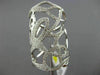ESTATE EXTRA LARGE .79CT DIAMOND 18KT WHITE GOLD OPEN WEB LEAF FULL FINGER RING