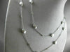 ESTATE LONG 1.20CT DIAMOND 14K WHITE GOLD 3D OVAL BY THE YARD MATTE FUN NECKLACE
