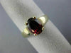 ESTATE 1.50CT RHODOLITE 14K YELLOW GOLD 3D SOLITAIRE OVAL LUCIDA ENGAGEMENT RING