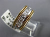 ESTATE WIDE .64CT ROUND DIAMOND 14K WHITE & YELLOW GOLD 8 STONE MENS RING #19919