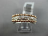 ESTATE .53CT DIAMOND 14KT WHITE & ROSE GOLD 3D MULTI ROW CRISS CROSS LOVE RING