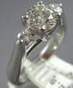 ESTATE 1.2CT DIAMOND 14K WHITE GOLD CLASSIC ROUND 3 STONE LUCIDA ENGAGEMENT RING