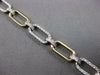 1.08CT DIAMOND 14KT 2 TONE GOLD 3D ROUND OVAL LINK BY THE YARD TENNIS BRACELET