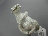 EXTRA LARGE 4.61CT DIAMOND & AAA TSAVORITE 18KT WHITE GOLD 3D TIGER PANTHER RING