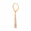 2.11CT DIAMOND & AAA PINK AMETHYST 14KT ROSE GOLD 3D TRIANGULAR HANGING EARRINGS