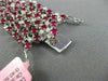 ESTATE EXTRA WIDE 38.47CT DIAMOND RUBY 18KT WHITE GOLD 3D ETOILE TENNIS BRACELET