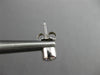 ESTATE .50CT DIAMOND 14K WHITE GOLD CLASSIC SOLITAIRE BEZEL STUD EARRINGS #19008