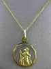 ESTATE 14KT YELLOW GOLD 3D HANDCRAFTED SAINT CHRISTOPHER FLOATING PENDANT #2008