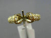 ESTATE .72CT DIAMOND 14KT YELLOW GOLD 3D ROUND PAVE SEMI MOUNT ENGAGEMENT RING