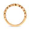 .44CT DIAMOND & AAA RUBY 14K ROSE GOLD PRINCESS & ROUND CLASSIC ANNIVERSARY RING