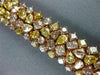 ESTATE LARGE GIA 24.03CT MULTI COLOR FANCY DIAMOND 18K ROSE GOLD TENNIS BRACELET
