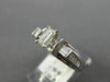 ESTATE .71CT BAGUETTE DIAMOND 14KT WHITE GOLD 3D CLASSIC 3 STONE ENGAGEMENT RING