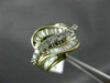 ESTATE LARGE 1.10CT DIAMOND 14KT WHITE & YELLOW GOLD WAVE SWIRL FUN RING #17141