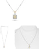 .99CT WHITE & FANCY YELLOW DIAMOND 18KT 2 TONE GOLD 3D CUSHION & ROUND NECKLACE