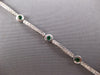 2.30CT DIAMOND & AAA EMERALD 14KT WHITE GOLD 3D ROUND BEZEL LOVE TENNIS BRACELET