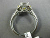 ESTATE 2.19CT DIAMOND & AAA YELLOW SAPPHIRE 14KT WHITE GOLD 3D ENGAGEMENT RING