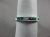 ESTATE .44CT DIAMOND & AAA EMERALD 14K WHITE GOLD SEMI ETERNITY ANNIVERSARY RING