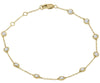 ESTATE .75CT DIAMOND 14KT YELLOW GOLD 3D CLASSIC ROUND BY THE YARD LOVE BRACELET