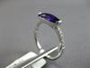 ESTATE 1.31CT DIAMOND & AAA AMETHYST 14KT WHITE GOLD 3D CLASSIC BAR RING