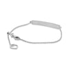 ESTATE .34CT DIAMOND 14K WHITE GOLD 3D THREE ROW RECTANGULAR HEART LOVE BRACELET