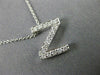 .32CT ROUND DIAMOND 14KT WHITE GOLD CLASSIC INITIAL FLOATING PENDANT #18296
