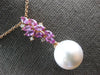 1.1CT DIAMOND & PINK SAPPHIRE & SOUTH SEA PEARL 18K ROSE GOLD MULTI LEAF PENDANT
