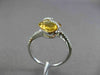 ESTATE 2.64CT DIAMOND & YELLOW TOPAZ 14KT WHITE GOLD 3D FLOATING ENGAGEMENT RING