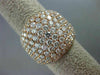 ESTATE LARGE 3.18CT DIAMOND 18KT ROSE GOLD PAVE CLASSIC WEDDING ANNIVERSARY RING