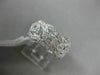ESTATE WIDE .75CT DIAMOND 14KT WHITE GOLD LEAF FILIGREE WEDDING ANNIVERSARY RING