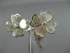 ESTATE .55CT DIAMOND & AAA MOTHER OF PEARL 14KT WHITE GOLD 3D FLOWER HEART RING