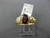 ESTATE 1.23CT DIAMOND & AAA RHODOLITE 14KT YELLOW GOLD 3D OVAL ENGAGEMENT RING