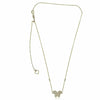 ESTATE .15CT DIAMOND 18KT YELLOW GOLD BUTTERFLY BY THE YARD HEART LOVE NECKLACE