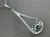 ESTATE LARGE 1.76CT DIAMOND & AAA AQUAMARINE 14KT WHITE GOLD TRIANGULAR PENDANT