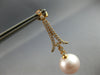 ESTATE LARGE .57CT DIAMOND & SOUTH SEA PEARL 18KT ROSE GOLD CHANDELIER EARRINGS