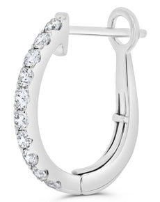 .40CT DIAMOND 14KT WHITE GOLD ROUND CLASSIC OVAL LEVERBACK HOOP HANGING EARRINGS
