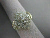 ESTATE WIDE 1.25CTW DIAMOND 14K WHITE & YELLOW GOLD CLUSTER COCKTAIL RING #21369
