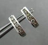 ESTATE .20CT DIAMOND 14KT WHITE GOLD 3D 5 STONE CLASSIC UMBRELLA STUD EARRINGS