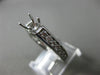ESTATE .62CT DIAMOND 14KT WHITE GOLD 4 PRONG CHANNEL SEMI MOUNT ENGAGEMENT RING