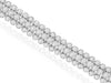 WIDE 3.0CT DIAMOND 14KT WHITE GOLD CLASSIC 3 ROW BEZEL ETERNITY TENNIS BRACELET