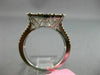 ESTATE LARGE 1.87CT DIAMOND 18KT WHITE GOLD 3D SQUARE CLUSTER ANNIVERSARY RING