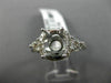 LARGE .70CT DIAMOND 14KT WHITE GOLD 3D HALO ROUND SEMI MOUNT ENGAGMENT RING