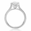 ESTATE .96CT DIAMOND 14KT WHITE GOLD 3D SEMI ETERNITY INVISIBLE ENGAGEMENT RING