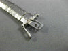 ESTATE WIDE 3.15CT ROUND & PRINCESS DIAMOND 14K WHITE GOLD 3 ROW TENNIS BRACELET