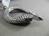ESTATE LARGE 1.70CT DIAMOND & AAA RUBY 18KT WHITE GOLD 3D FLOATING SNAKE PENDANT