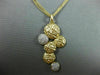 LARGE .44CT DIAMOND 14K YELLOW GOLD HAMMERED LOOK ELONGATED MULTI CHAIN NECKLACE