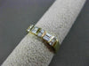 ESTATE .45CT DIAMOND 14KT YELLOW GOLD 2 ROW FLAT WEDDING ANNIVERSARY RING #4340