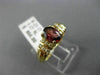 ESTATE 1.23CT DIAMOND & AAA RHODOLITE 14KT YELLOW GOLD 3D OVAL ENGAGEMENT RING